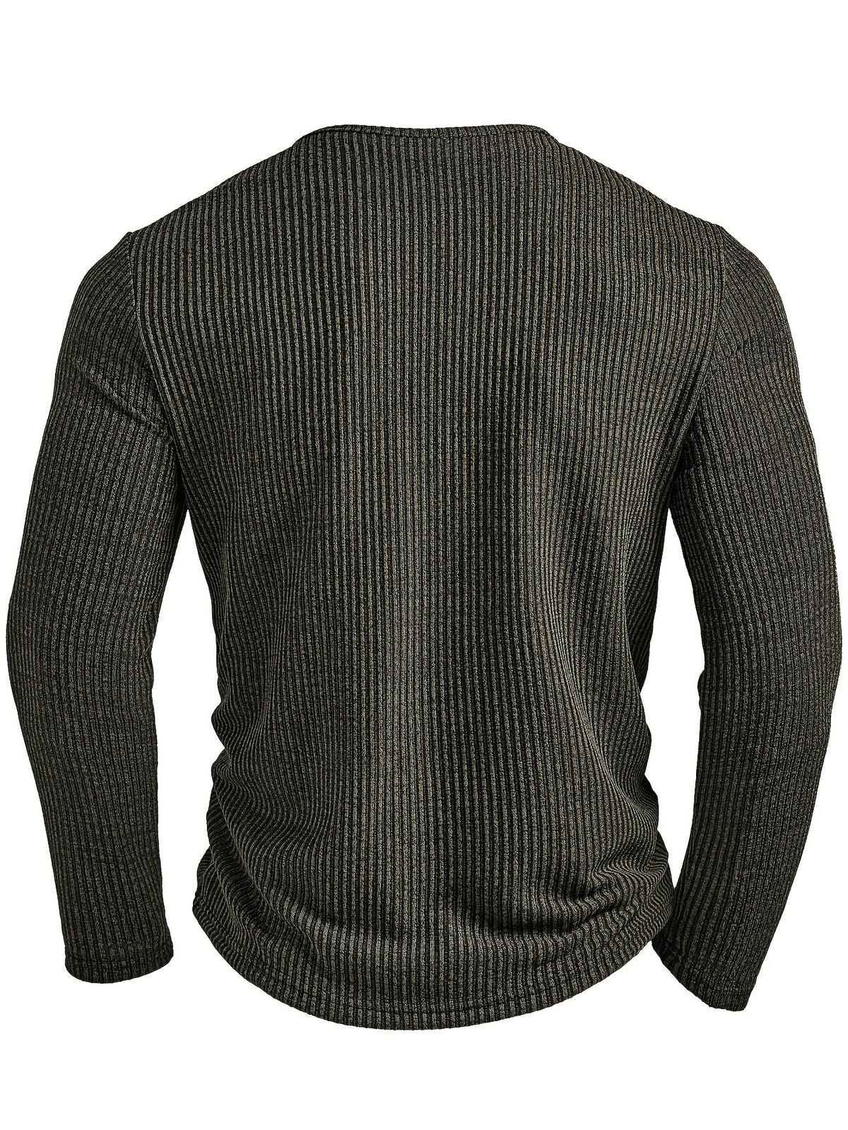 Malcolm | Geripptes Langarm-Henley-Shirt