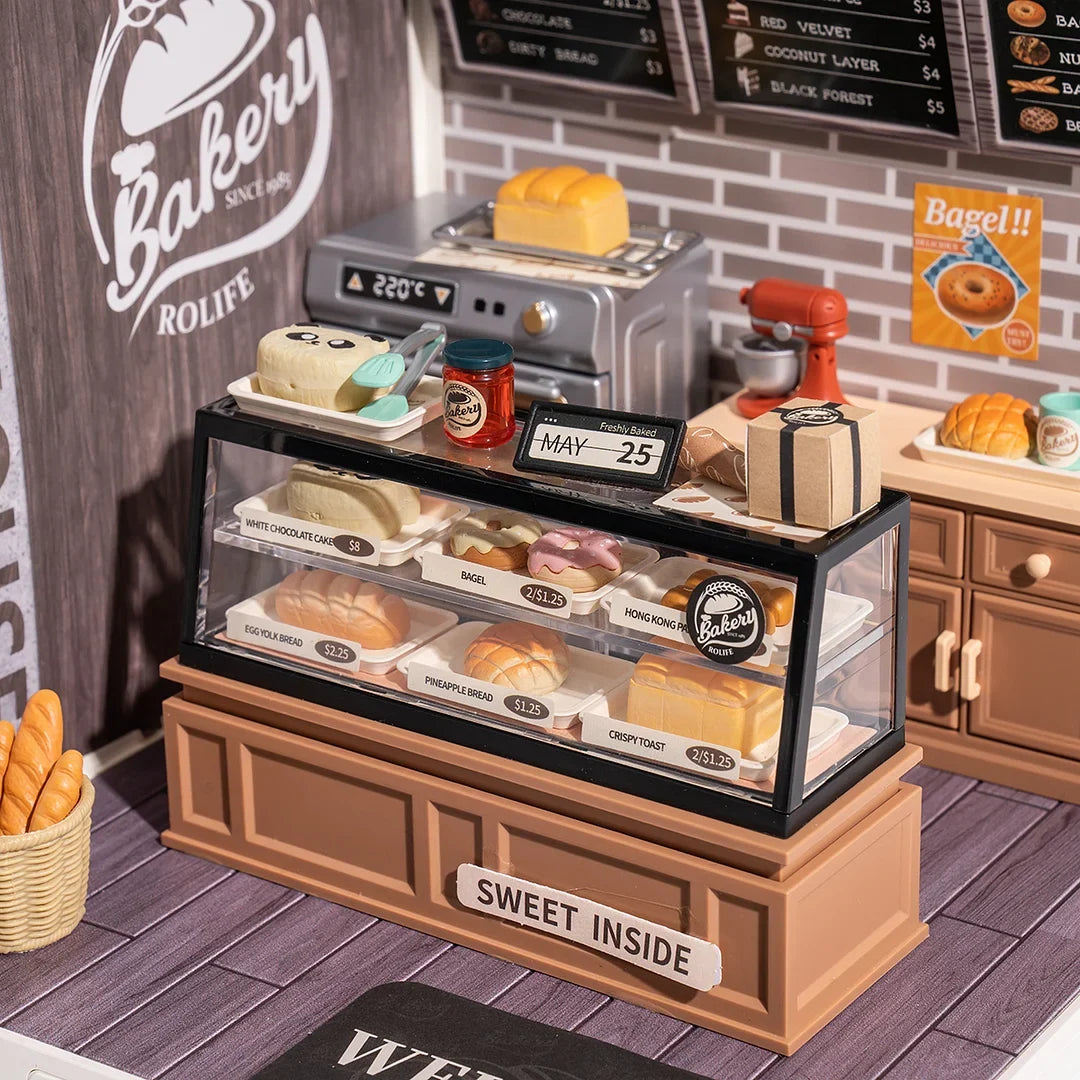Robotime Rolife DIY Plastic Superstore Golden Wheat Bakery