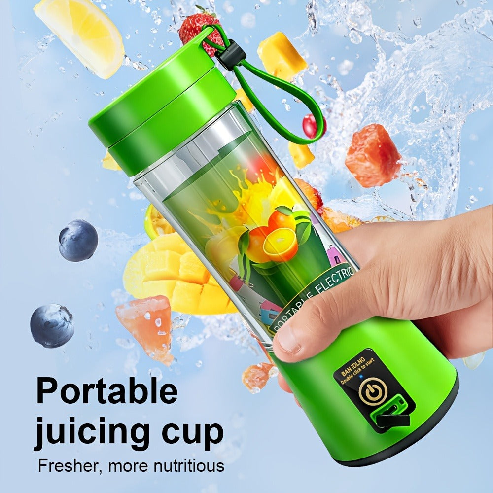 Blender Cup with USB Rechargeable 380ML and 6 Blades for Smoothies