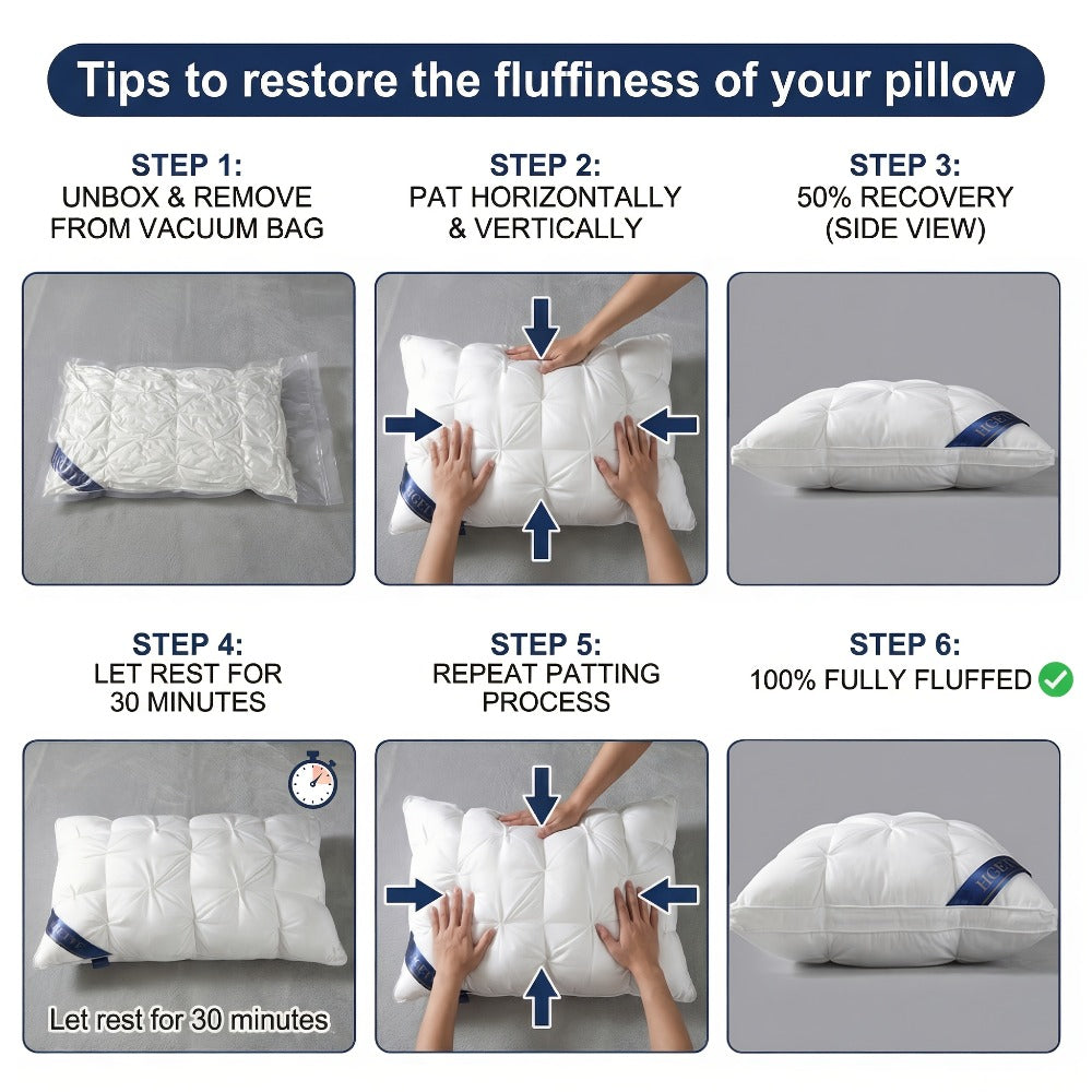 Pillows 2 Pack Queen King Size – Luxury Hotel Quality Deep Sleep Neck Support Pillow High Fluffiness Soft Breathable Fabric All Season Bed Pillow Set
