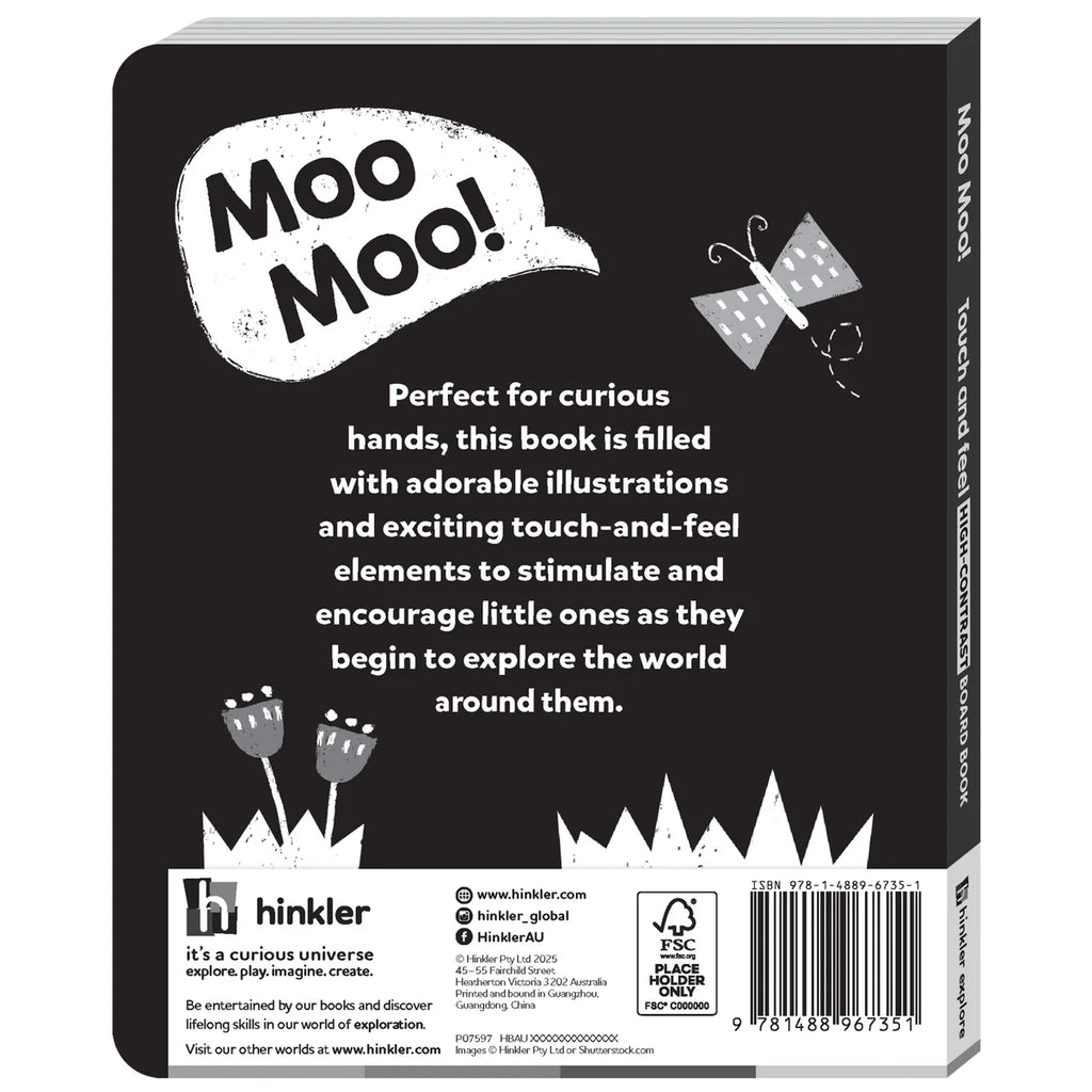 High Contrast Moo Moo! Touch & Feel Board Book