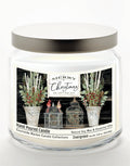 Merry Christmas Cardinals 12.8 Oz Candle Glass Jar with Brushed Silver Metal Lid