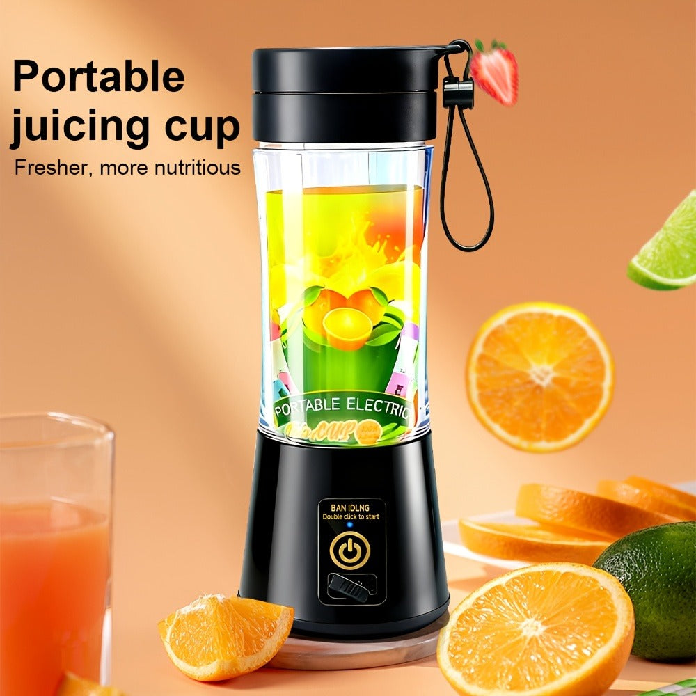 Blender Cup with USB Rechargeable 380ML and 6 Blades for Smoothies