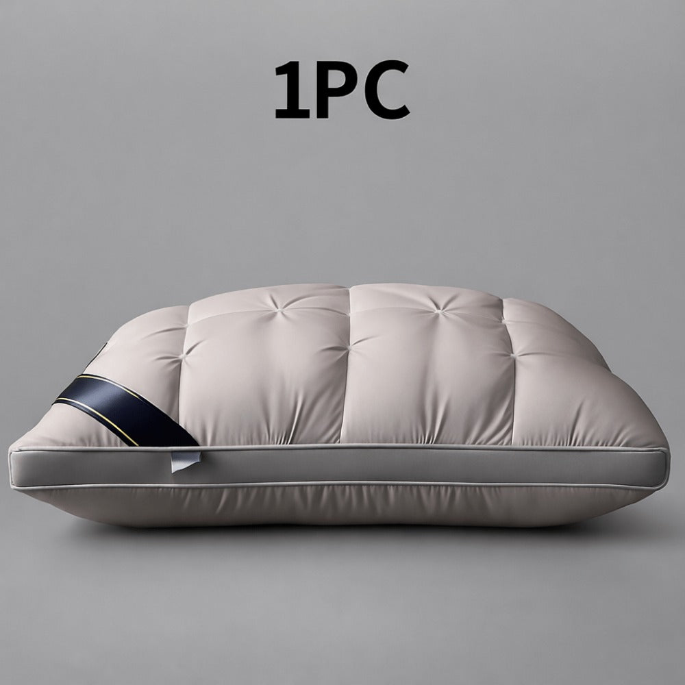 Tufted Bed Pillow in White or Grey with 1-, 2- and 4-Piece Checkout Options and Zipper Detail