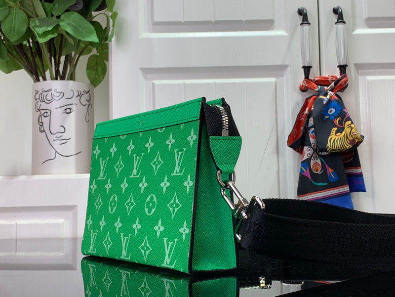 Louis Vuitton Soft Trunk Crossbody Bag – Green Monogram Taigarama