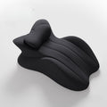 Black Multiposition Wedge Cushion with Raised Center Bolster and 23 x 30 x 9-Inch Pictured Dimensions