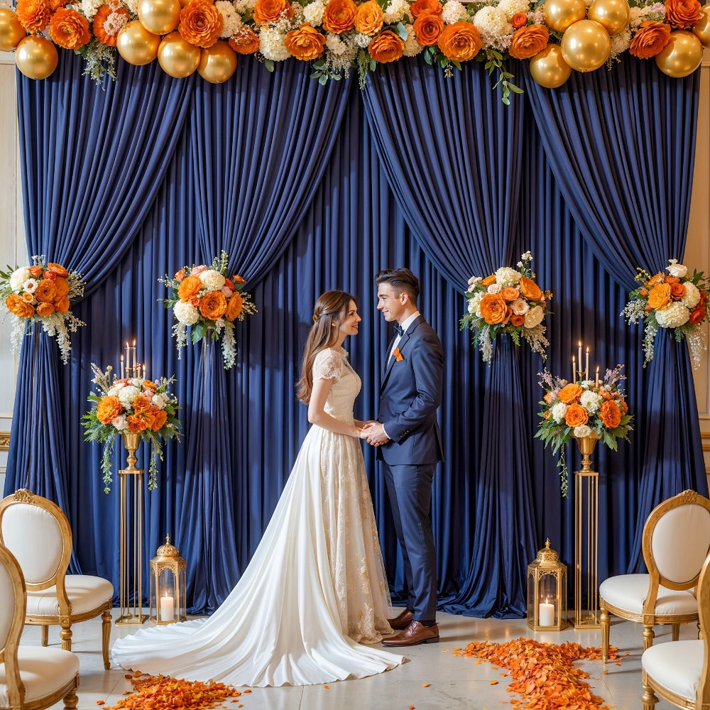 Two-Panel Photography Backdrop Curtain Set in 16 Colors with 59 x 85-Inch Panels and Pole Pockets