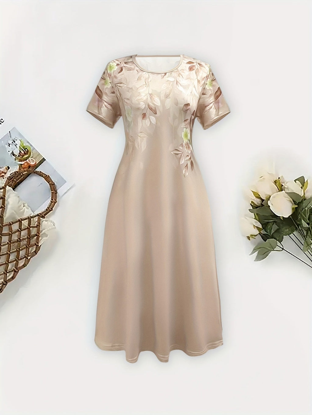 Della | Florales A-Linien-Midikleid