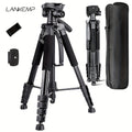 Camera Tripod 74 Inch Aluminum Alloy with Dual Quick Release Plate, Phone Clip & Carrying Bag, Professional Stand for DSLR