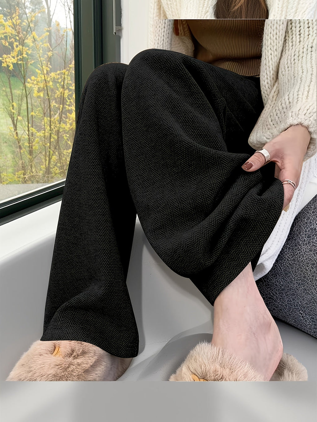 Estella | High-Waist-Hose mit weitem Bein