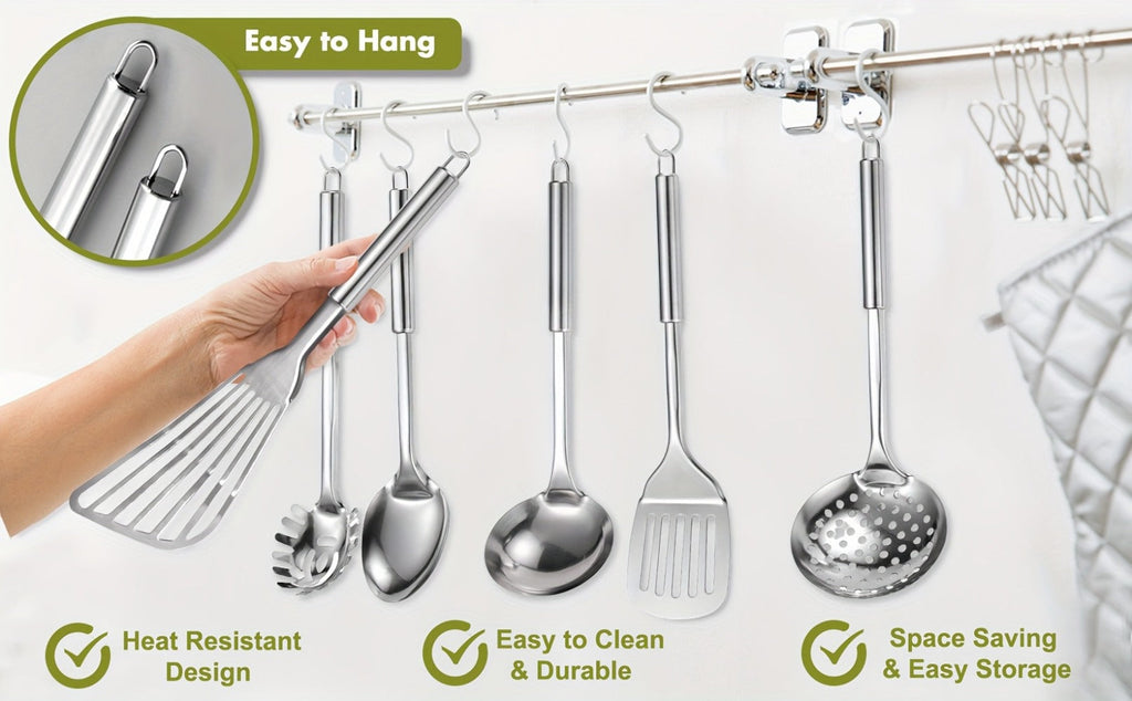 Kitchen Utensils 12-Piece Set with Eleven Cooking Tools and a Stainless Steel Countertop Holder
