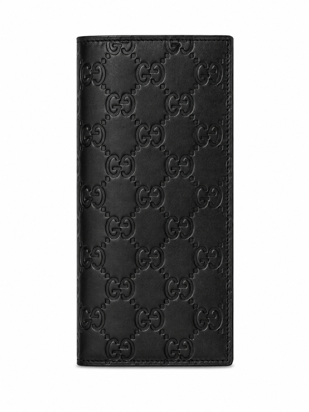 Gucci Signature Long Continental Wallet – GG Embossed Black Leather