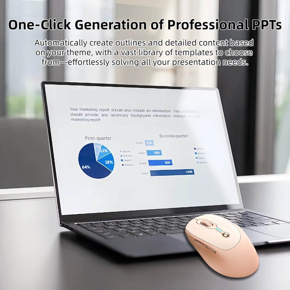 AI Wireless Mouse Voice to Text Real-Time Translation PPT Creation T-WOLF Silent Rechargeable for an Everyday Personal Care Routine