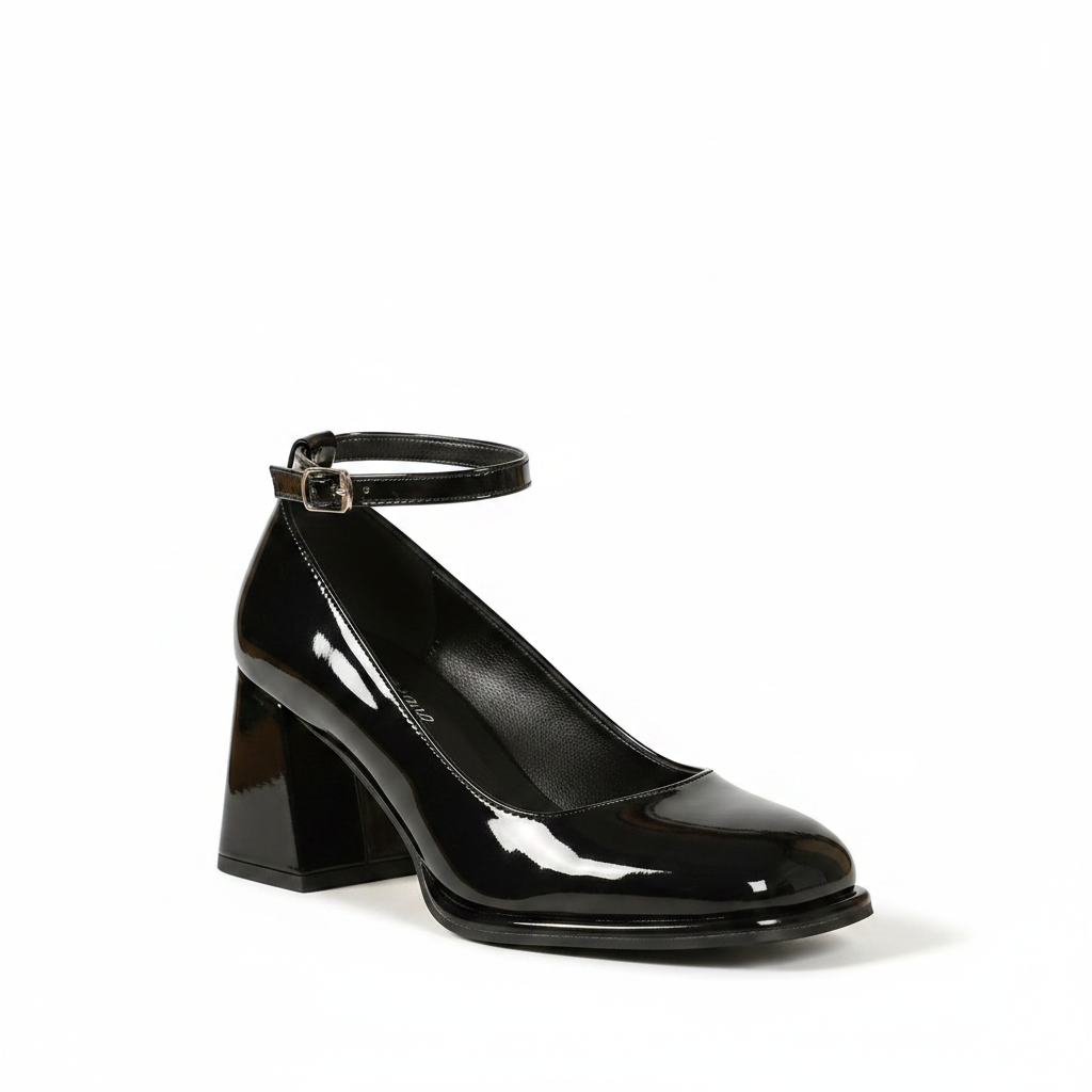 Celeste | Patent-Sandalen mit Blockabsatz
