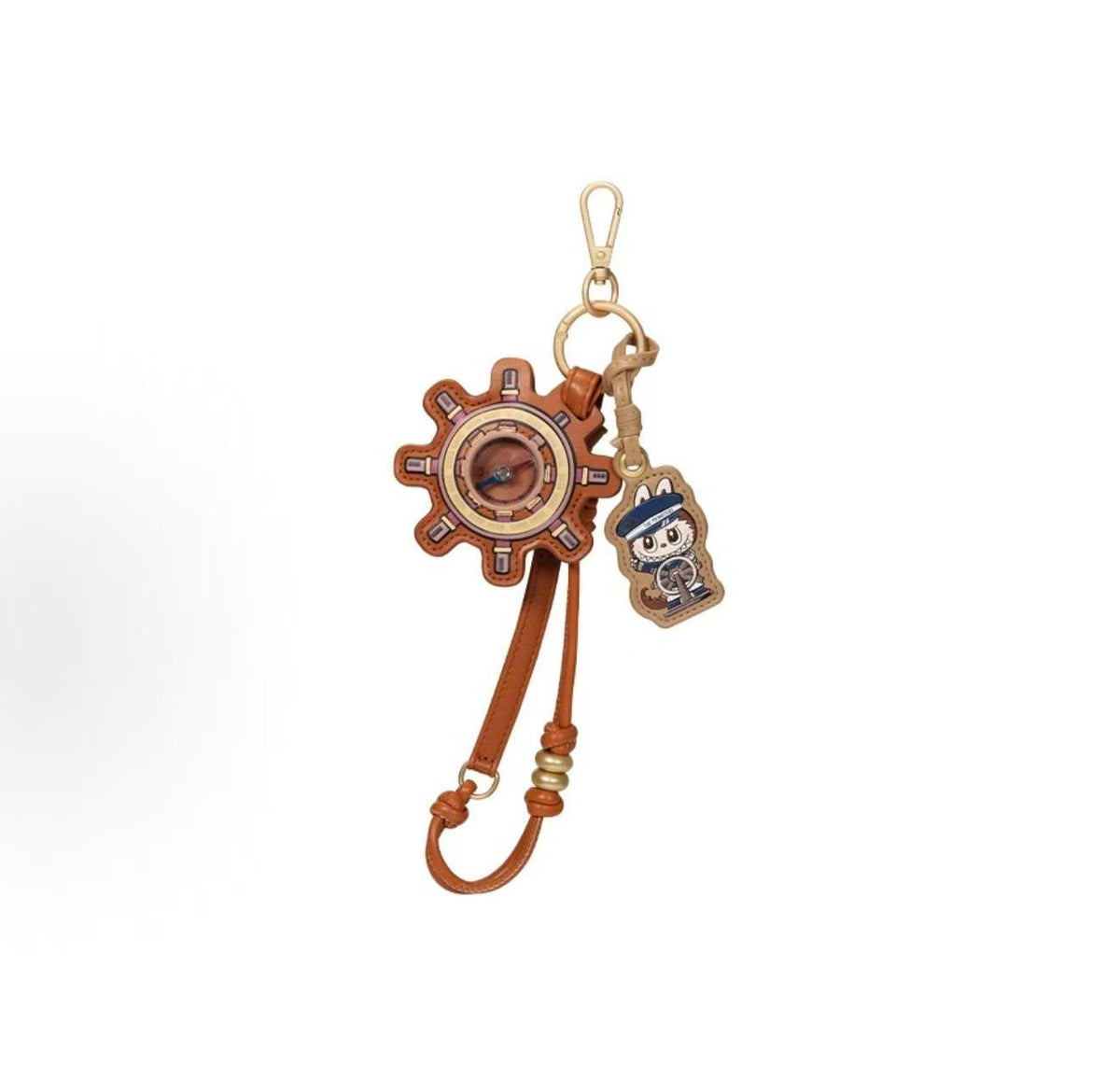 The Monsters Flying Labubu Series Compass Pendant