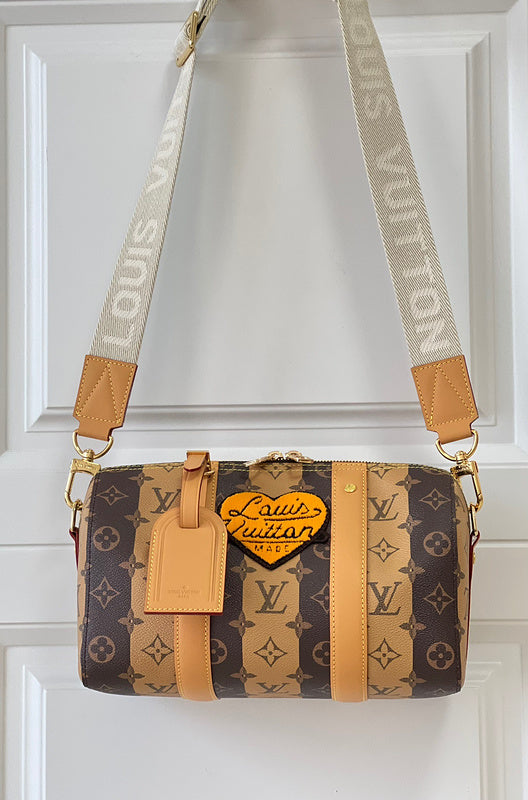 Louis Vuitton Soft Trunk Wearable Wallet – Monogram Stripe Louis Vuitton Made Yellow Heart Patch