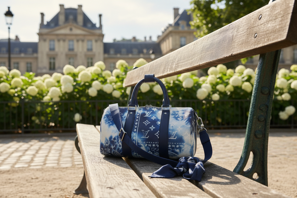 Louis Vuitton Keepall XS – Blue Clouds Monogram Bandana Patchwork Print Crossbody