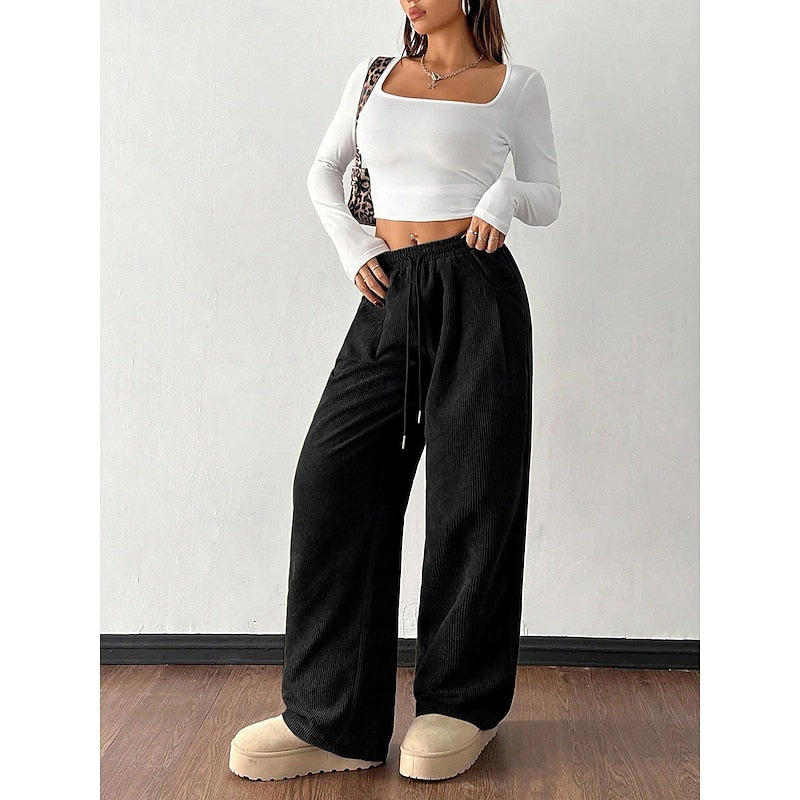 Della | Lockere Hose mit weitem Bein und hoher Taille