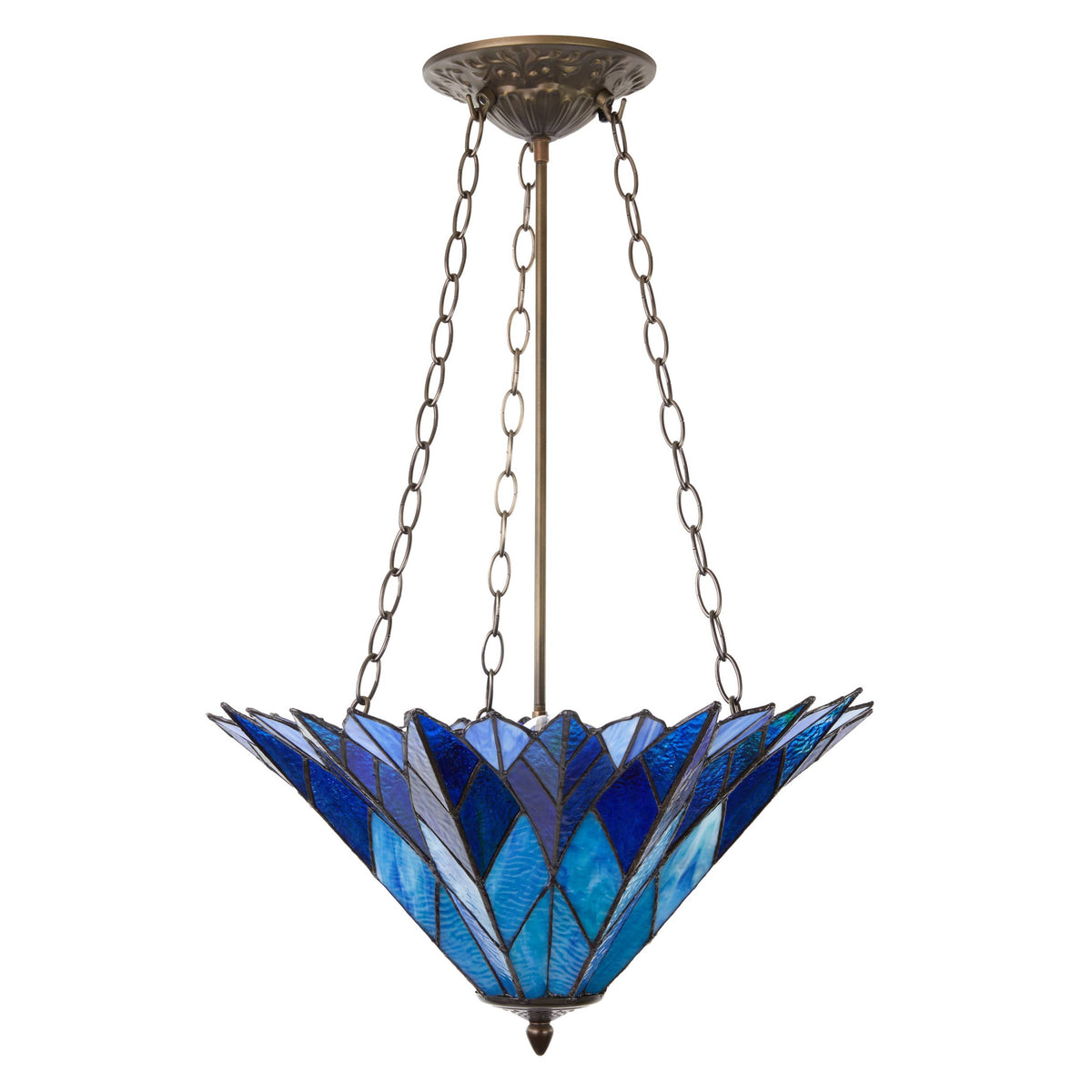 River of Goods Graceful Azura Unique Tiffany Style Shade Pendant Light