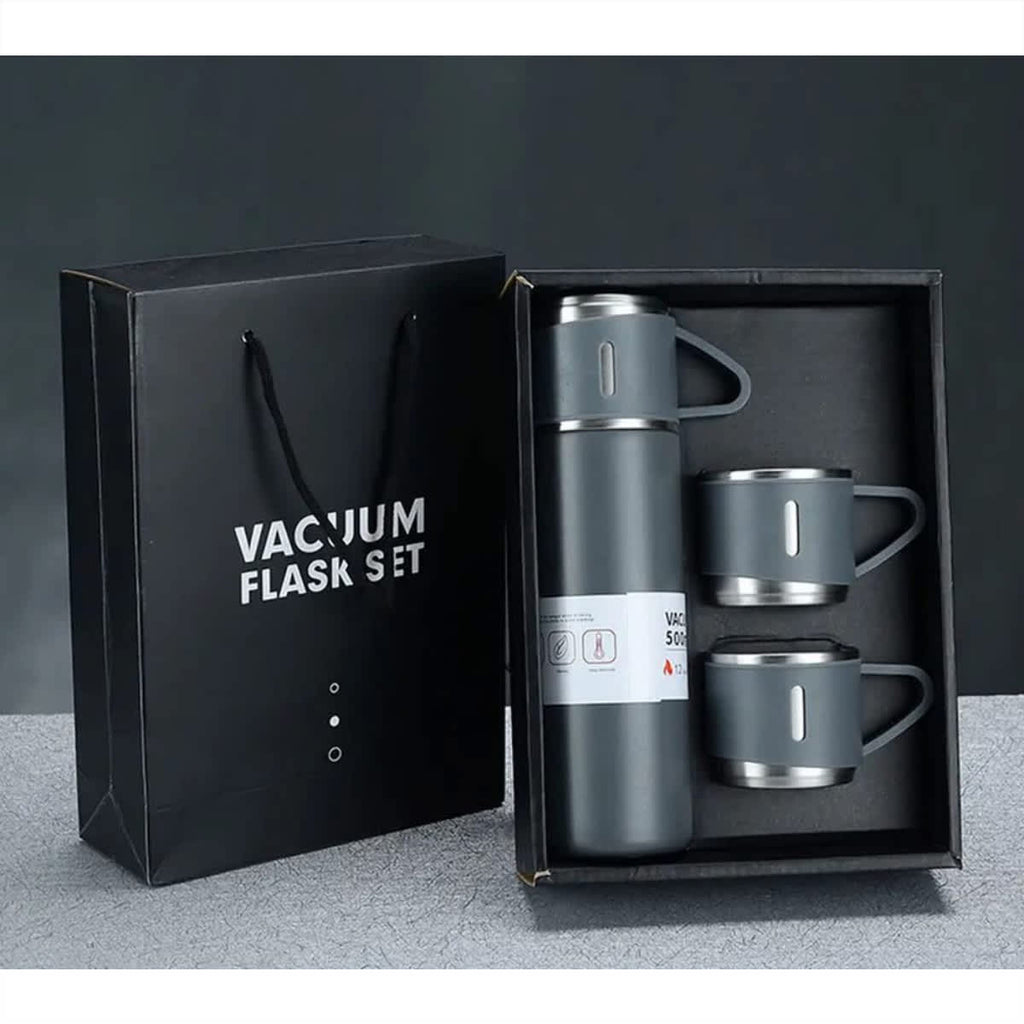 500ml Vacuum Insulated Stainless Steel Thermos with 3 Lids