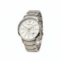 Emporio Armani Renato Men's Chronograph Watch – Silver White Dial Steel Bracelet