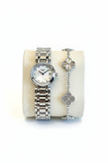 Longines PrimaLuna Ladies Watch & Clover Bracelet Gift Set