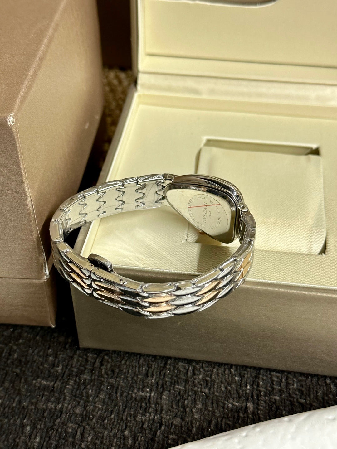 Bvlgari Serpenti Two-Tone Watch & Clover Bracelet Gift Set