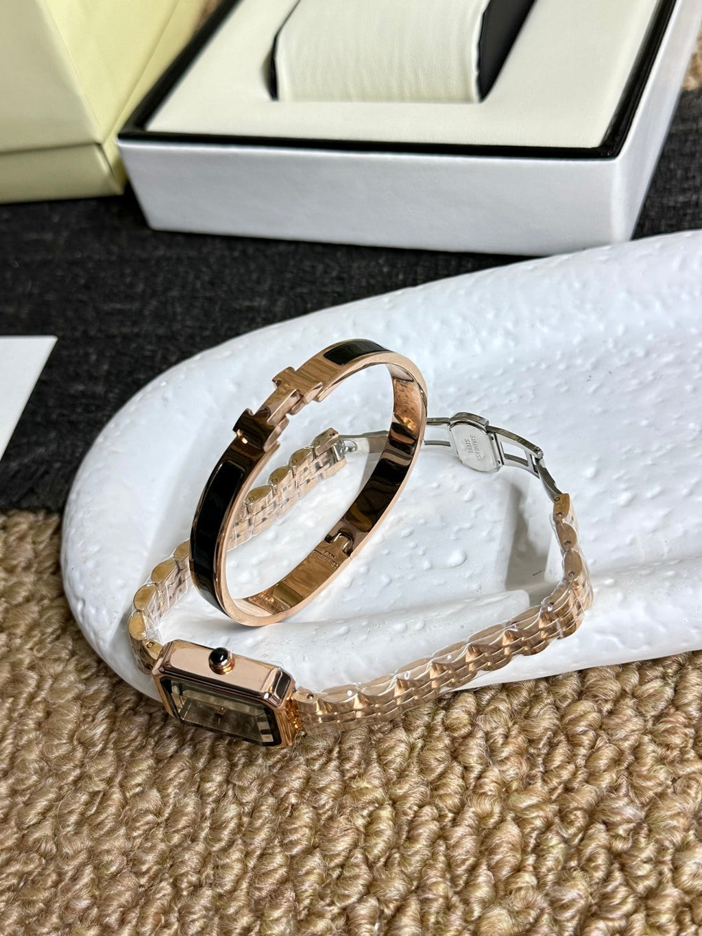 Chanel Première Gold-Tone Watch & Bangle Gift Set