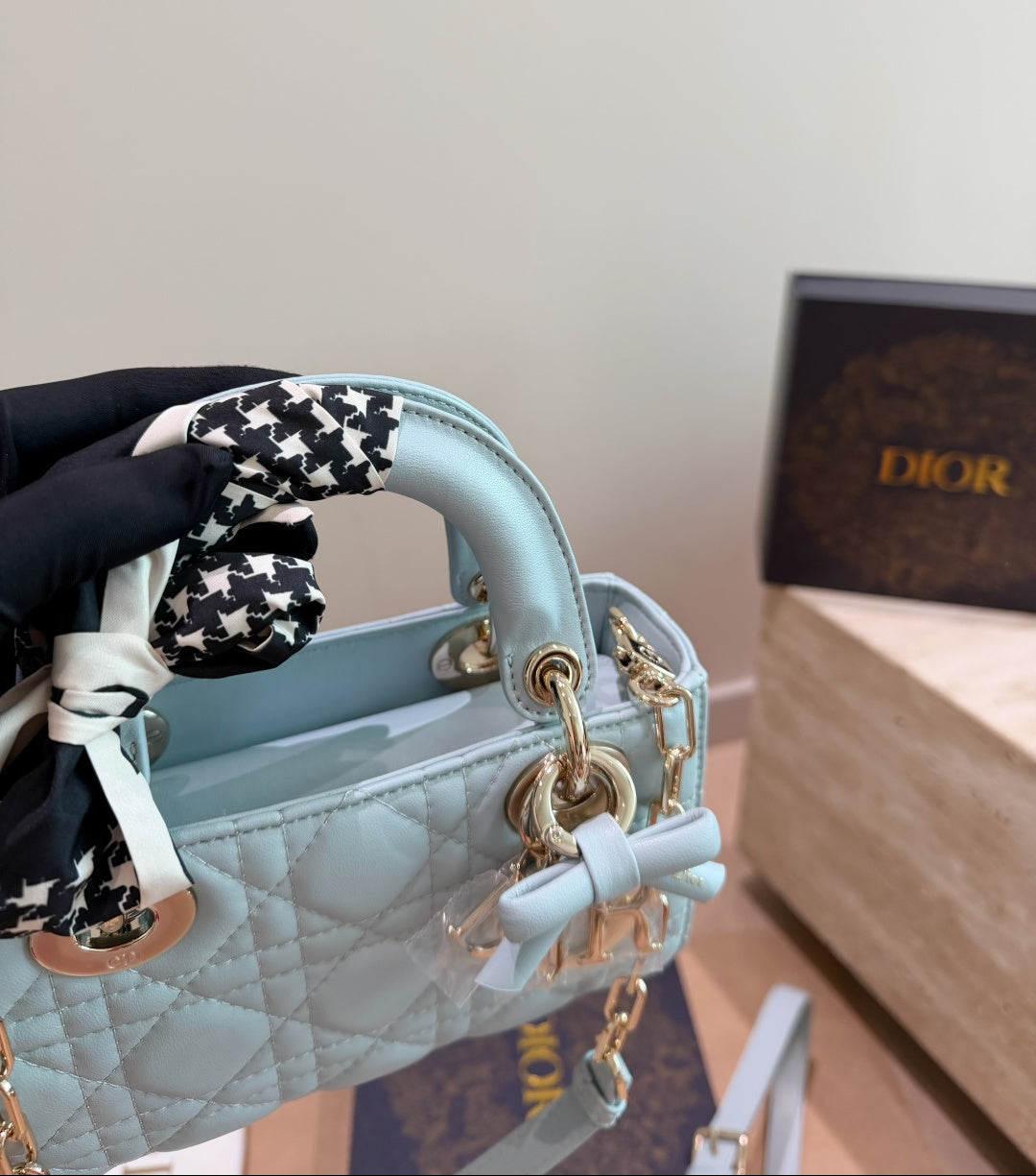 Christian Dior Lady D-Joy Bag – Powder Blue Cannage Leather