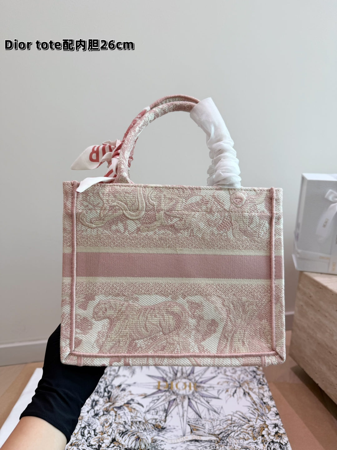 Christian Dior Book Tote – Pink Toile de Jouy