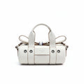 Prada Milano White Leather Barrel Bag