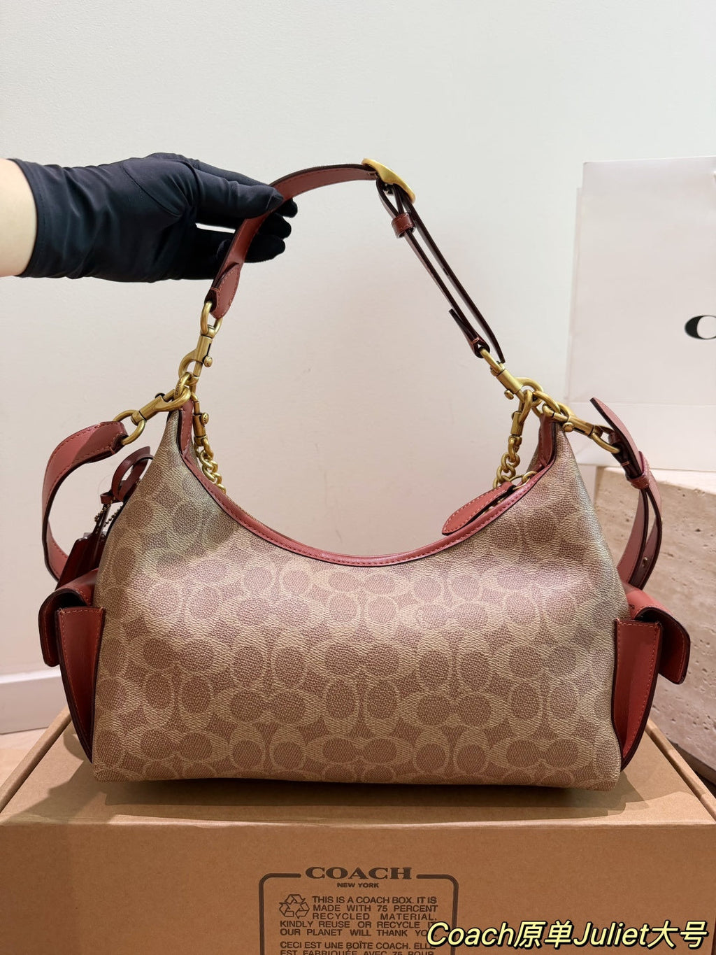 Coach Signature Canvas Hobo Bag – Tan Saddle