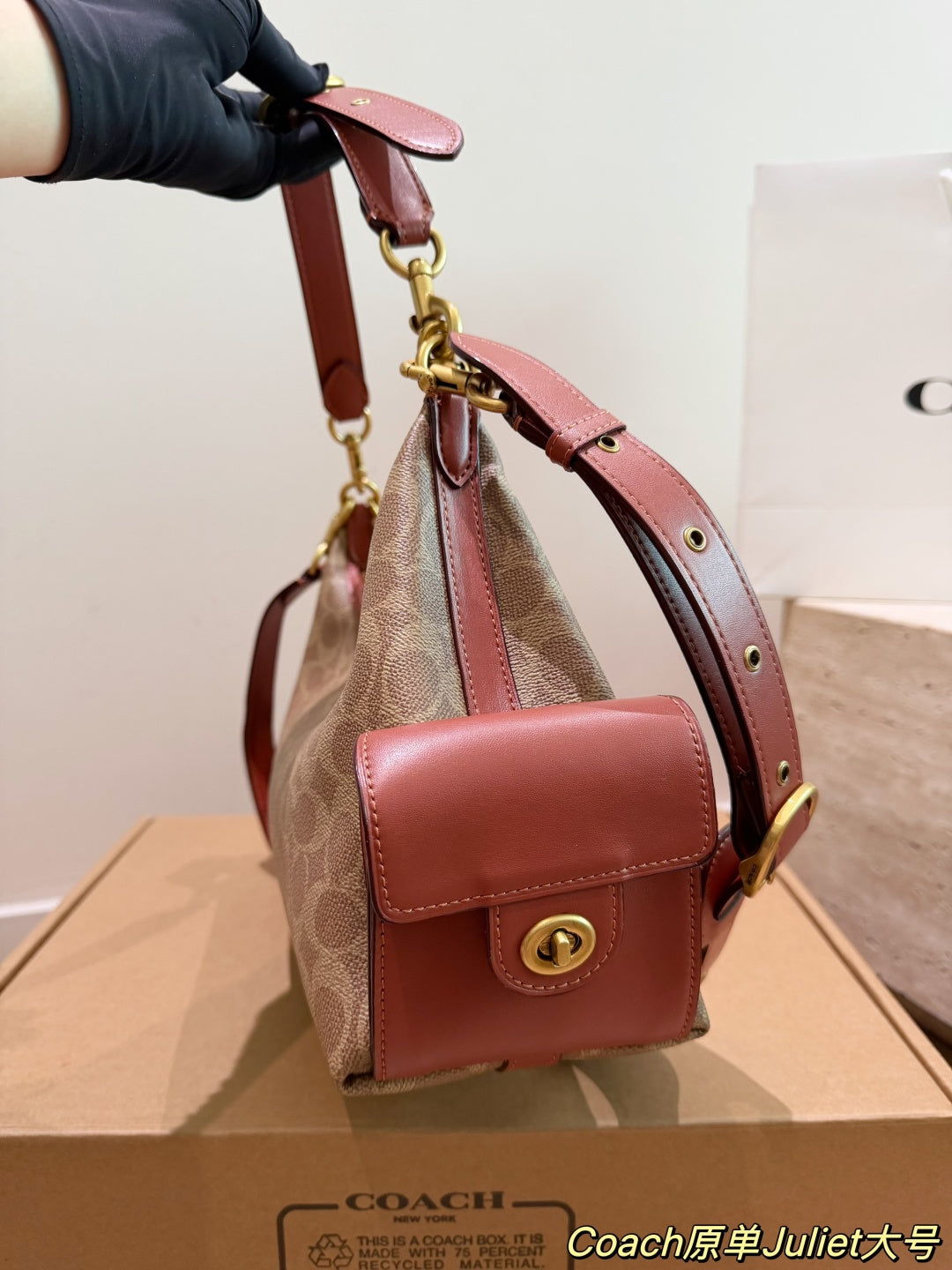 Coach Signature Canvas Hobo Bag – Tan Saddle