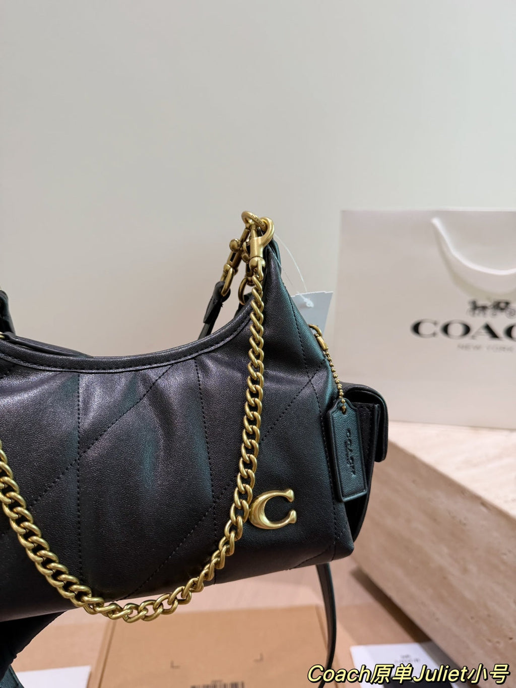Coach Quilted Leather Hobo Bag – Black