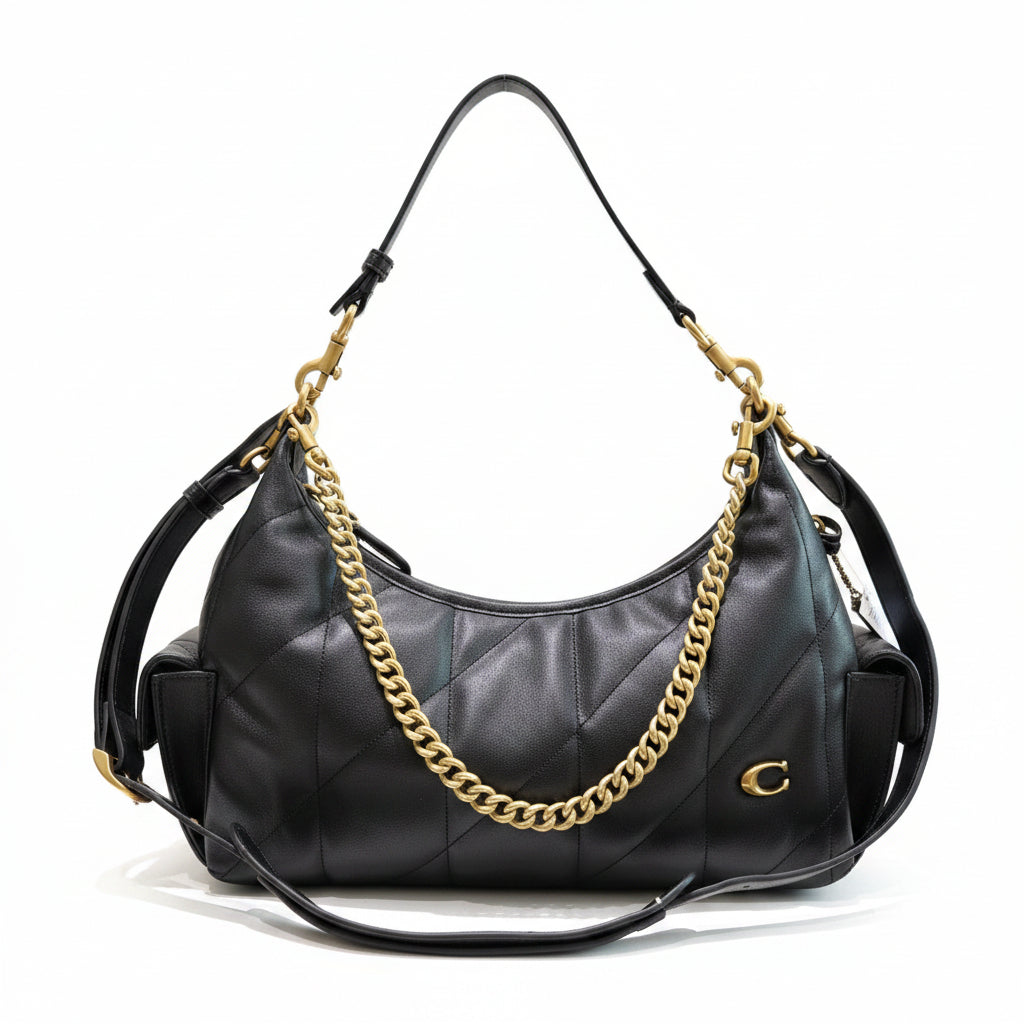 Coach Quilted Leather Hobo Bag – Black