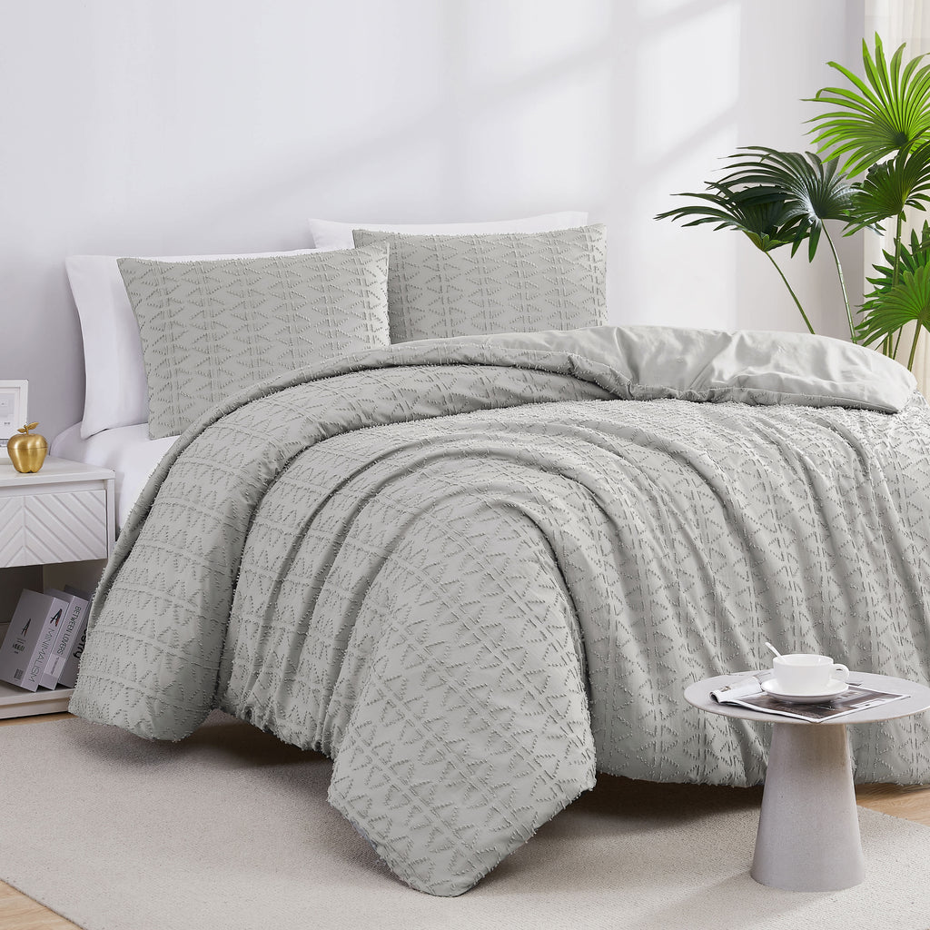 Southshore Fine Linens Bali Clipped Jacquard Duvet Cover Set