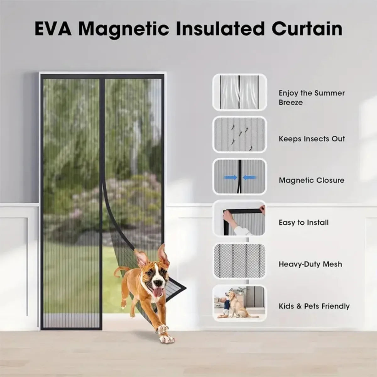 Hands-Free Magnetic Screen Door
