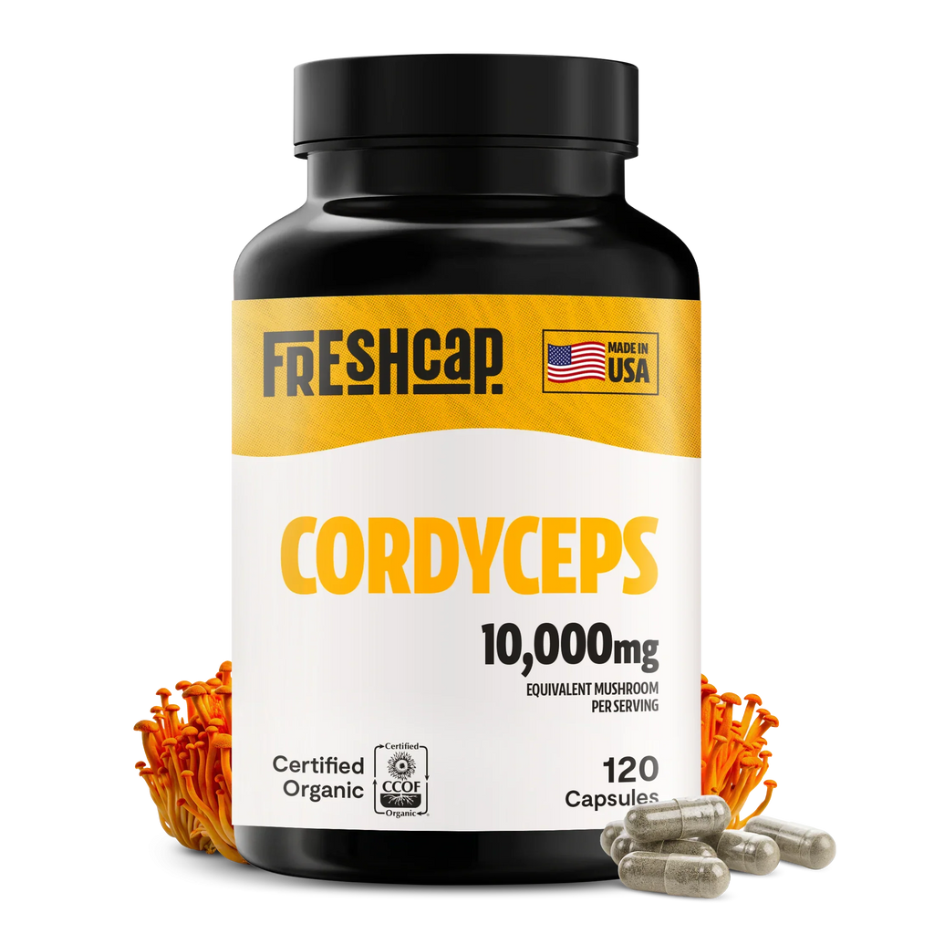 Organic Cordyceps Mushroom Supplement Capsules Daily Wellness Support