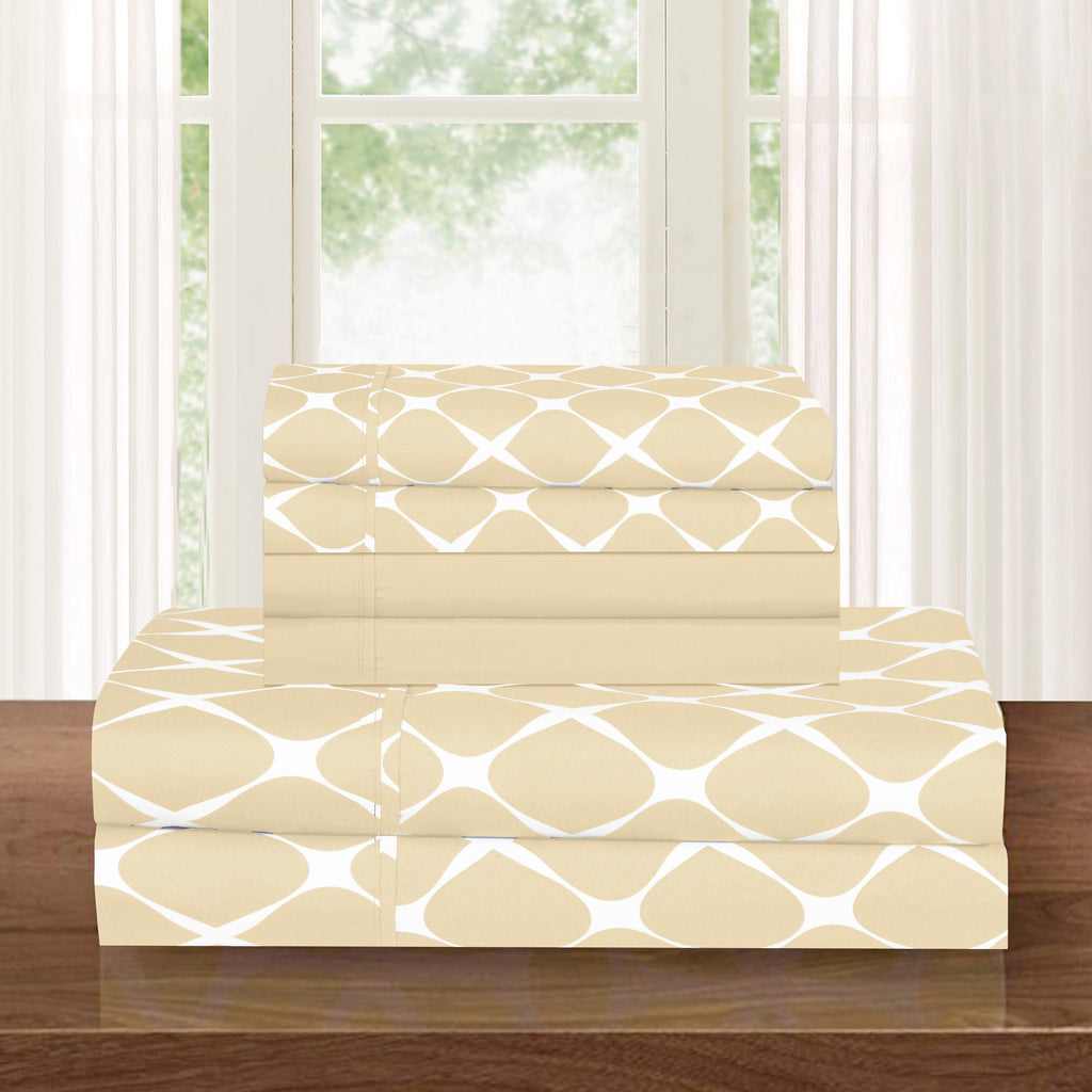 Elegant Comfort 6-Piece Bloomingdale Sheet Set - Comparable to a Hotel Premium Quality