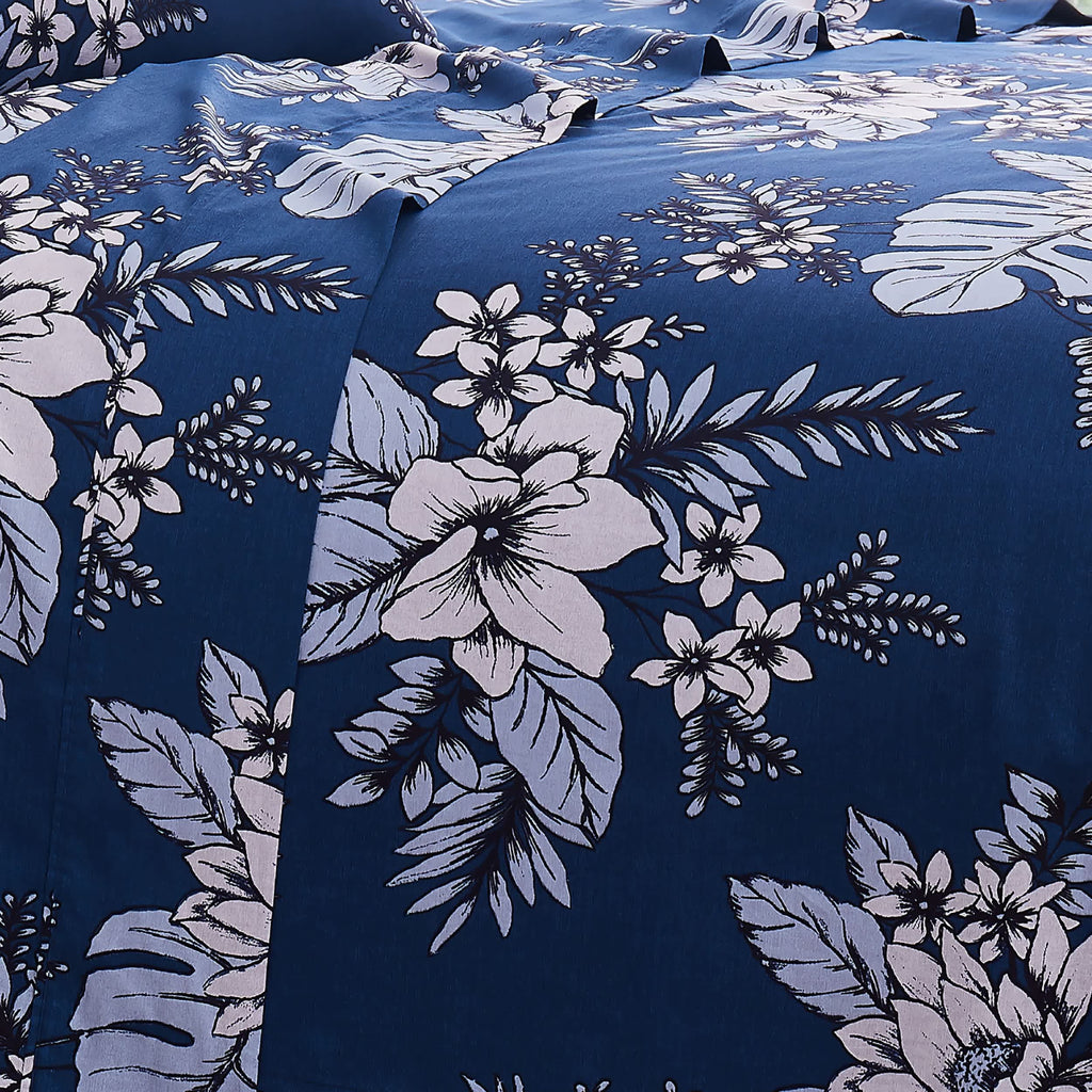 Southshore Fine Linens Flora Extra Deep Pocket 100% Cotton Printed Sheet Set