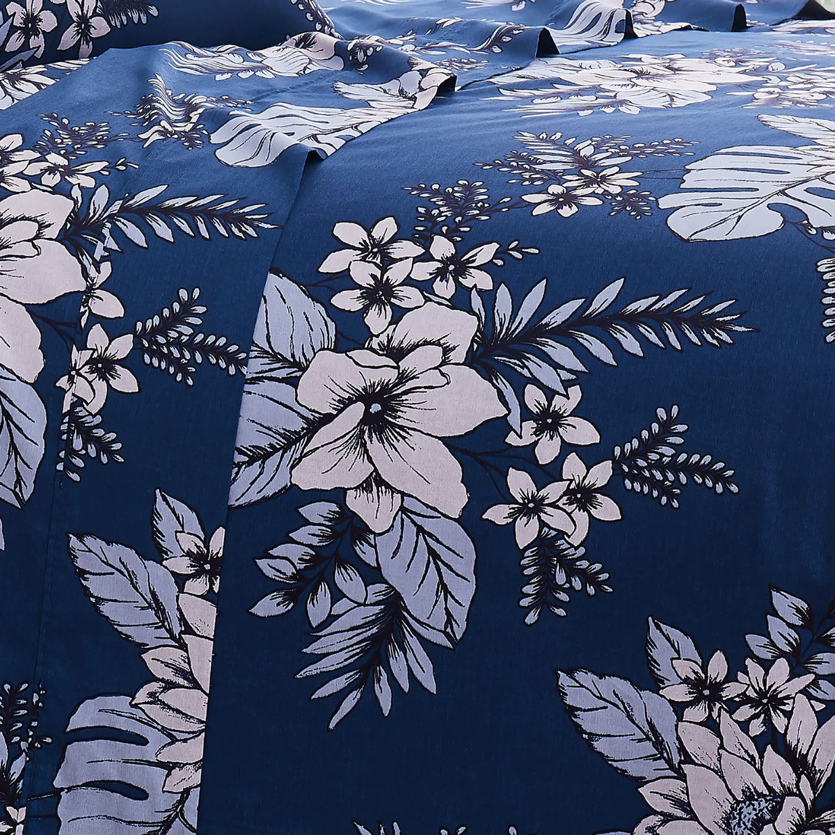 Southshore Fine Linens Flora Extra Deep Pocket 100% Cotton Printed Sheet Set