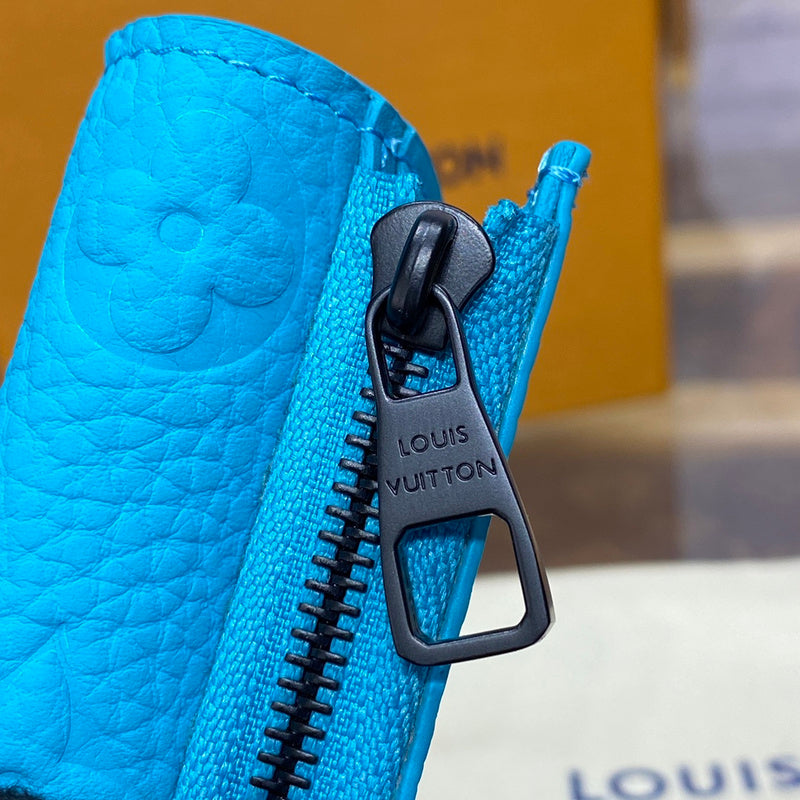 Louis Vuitton Pocket Organiser Card Holder – Turquoise Blue Monogram Empreinte