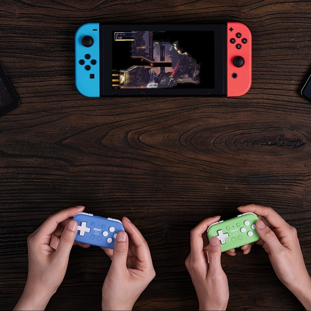 8BitDo Micro Bluetooth Gamepad Pocket Mini Controller for Nintendo Switch Android Raspberry Pi - Keyboard Mode Support Green