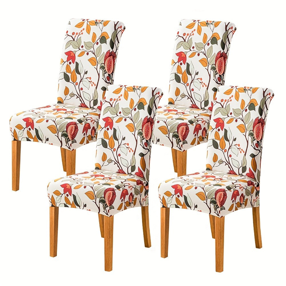 Dining Chair Covers in Ten Patterns with Four- or Six-Piece Set Checkouts for Parsons Chairs