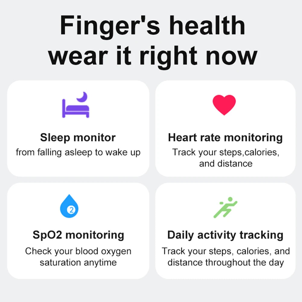 Smart Ring Health Sleep Monitor Waterproof Fitness Tracker