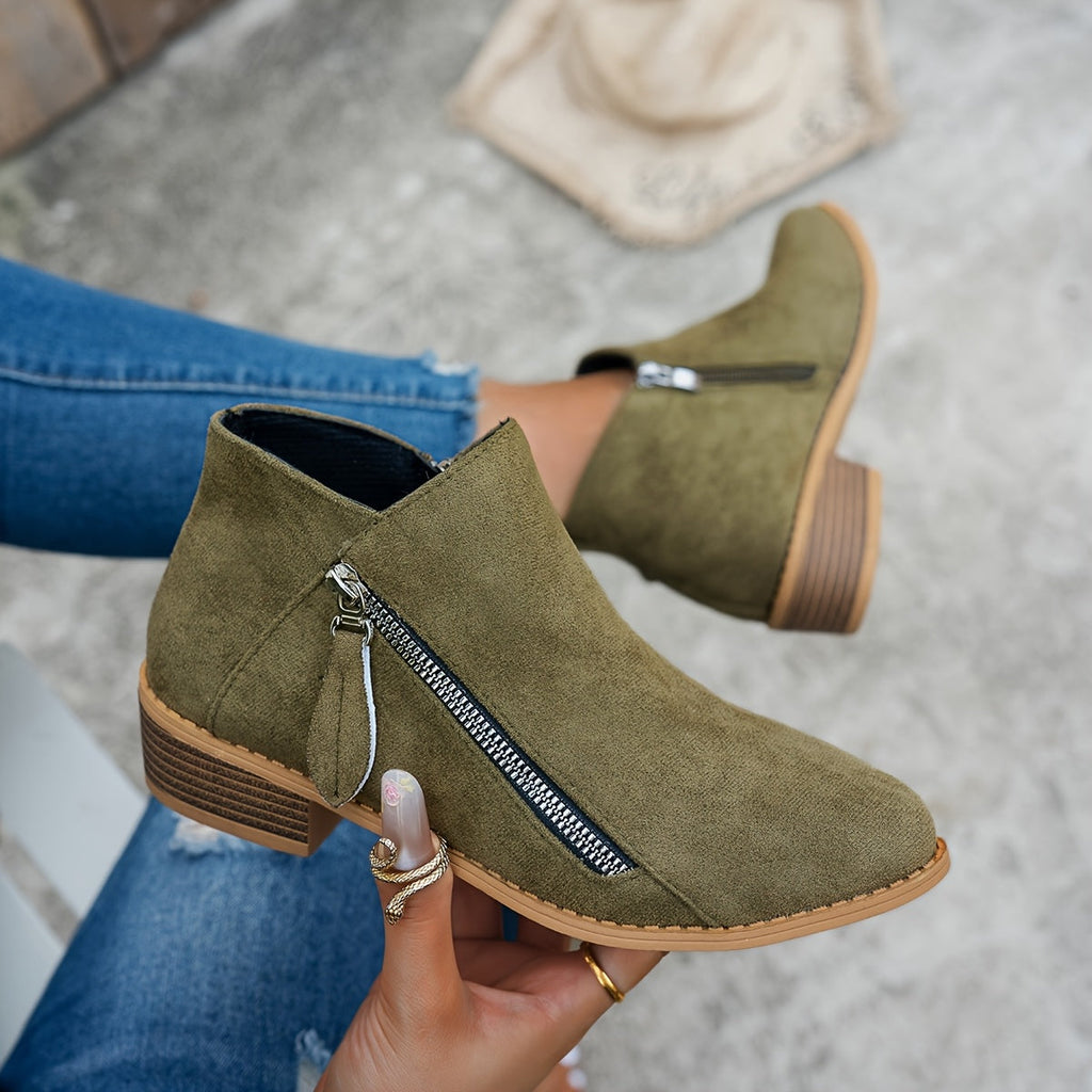 Winifred | Zeitlose Stiefeletten mit seitlichem Reißverschluss