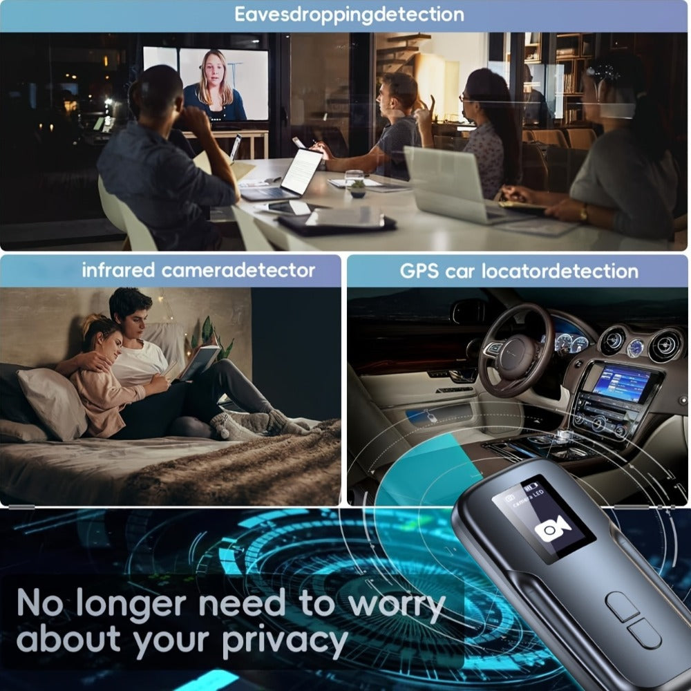 Hidden Camera Detector with OLED Screen, RF Signal & Infrared Anti-Spy Bug Detector, GPS Tracker Finder