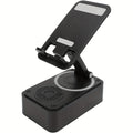 Bluetooth Speaker Phone Holder 5-in-1, 360° Adjustable Tablet Stand with HD Surround Sound