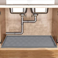 Silicone Under Sink Mat 34" x 22" Food Grade Cabinet Liner, Honeycomb Pattern Drip Tray for Kitchen Bathroom Cabinet Organizer