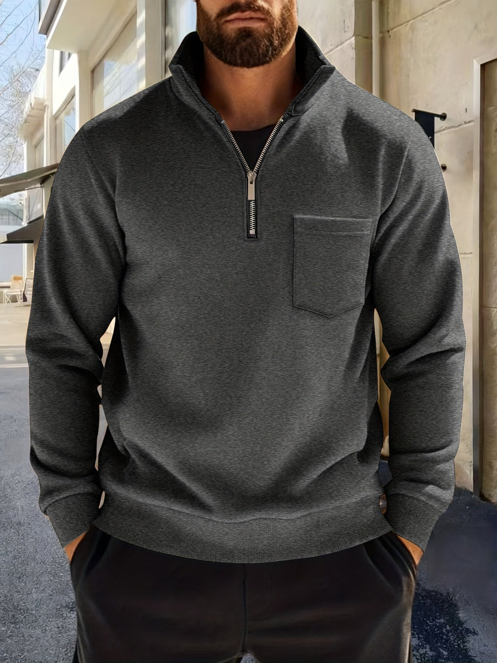 Oscar | Eleganter Half-Zip-Pullover